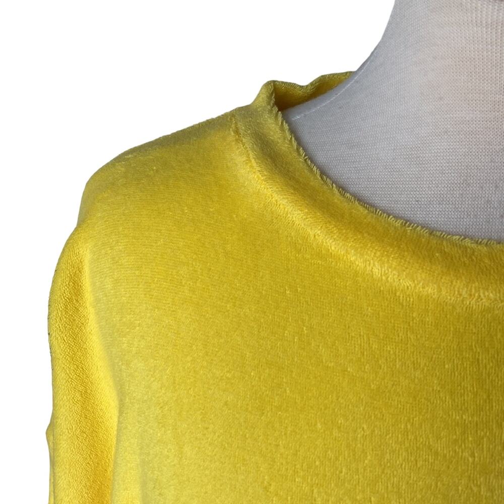 Mikoh Kimo 2 Crewneck Terry Cloth Sweatshirt In Starfruit Size 2/ Medium View 3